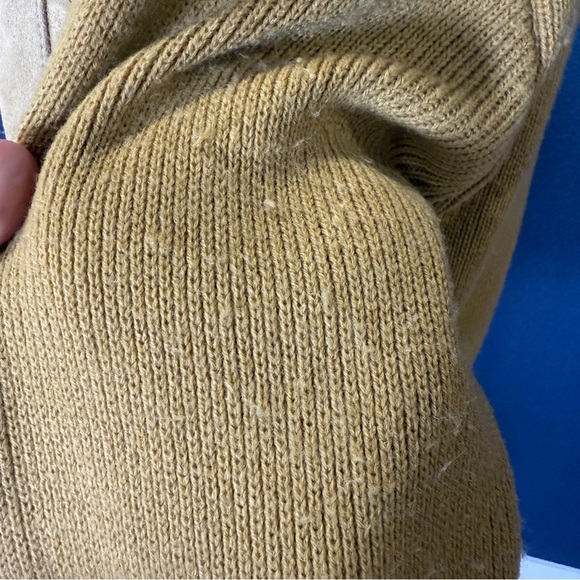 Pierre Andre Vintage 1980s Suede & Knit Bomber Jacket, Size Large - Picture 6 of 10